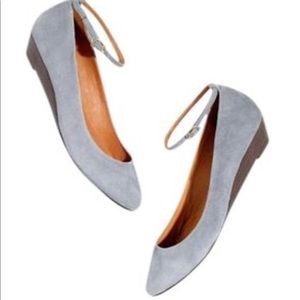 Madewell Ankle Strap Mini Wedge